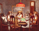 7 Dogs PLaying Poker Tin Sign