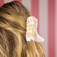Kickin' Ass - Cowboy Boot Acetate Hair Claw Clip