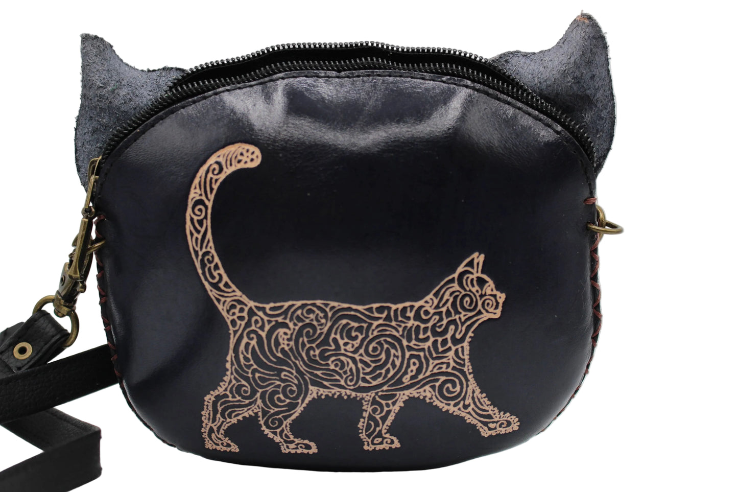 Sugar Skull Black Cat Purse Crossbody