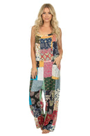 Cotton Patchwork Overalls
