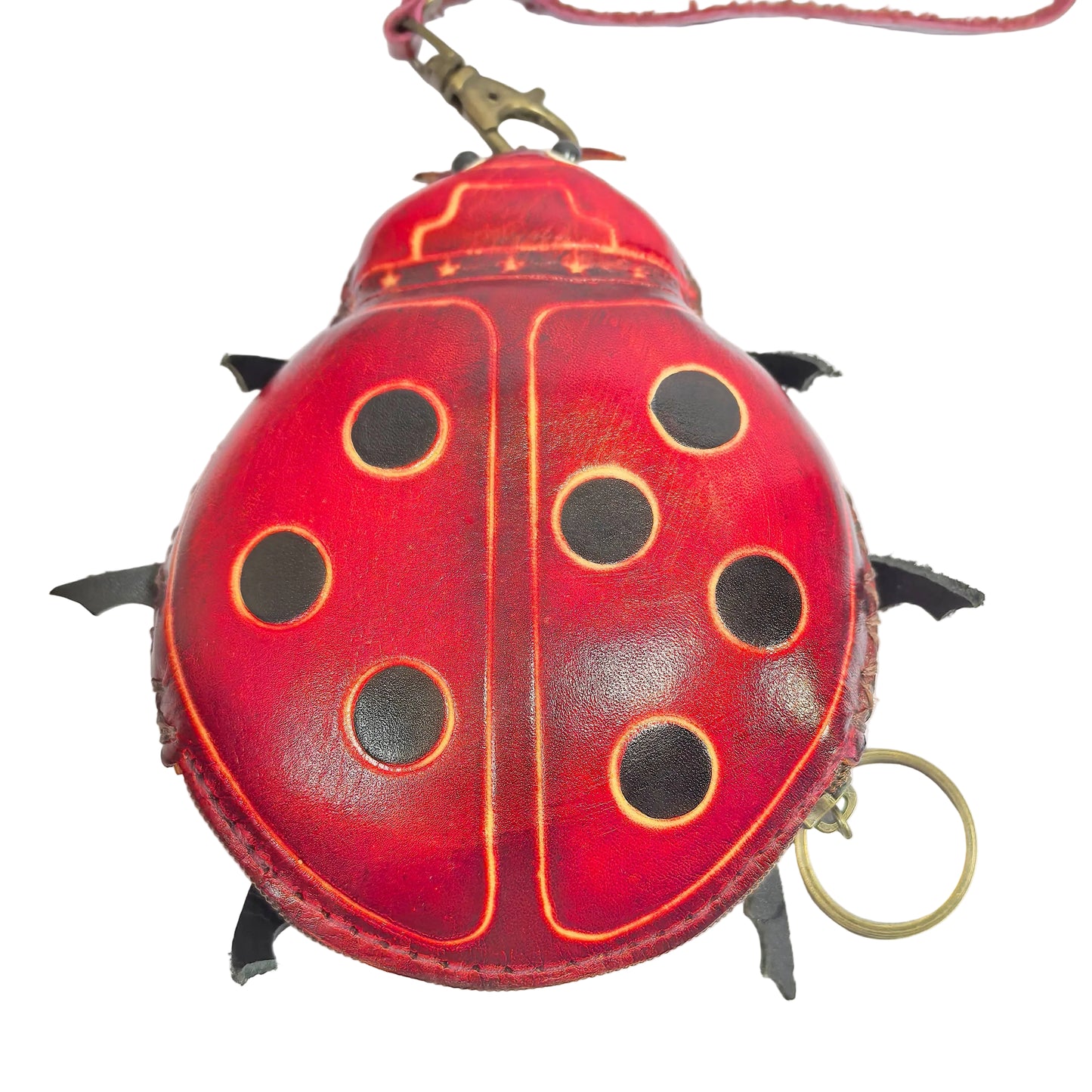 Ladybug Wristlet Leather Coin Purse Wallet