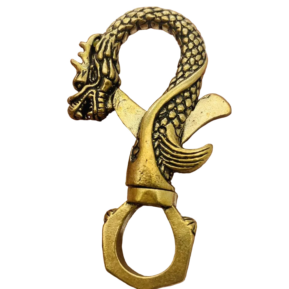 Brass Dragon Shaped Keychain