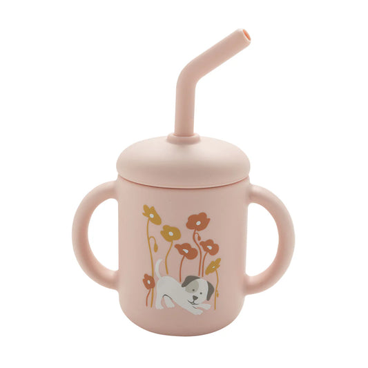 Puppies & Poppies Silicone Sippy Cup