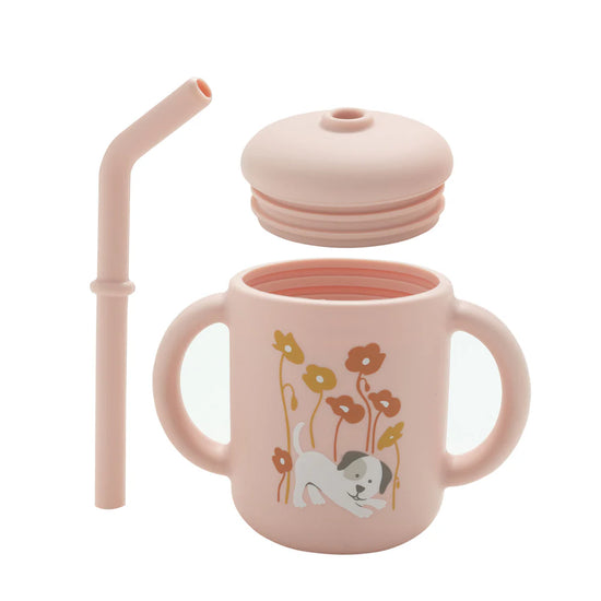 Puppies & Poppies Silicone Sippy Cup