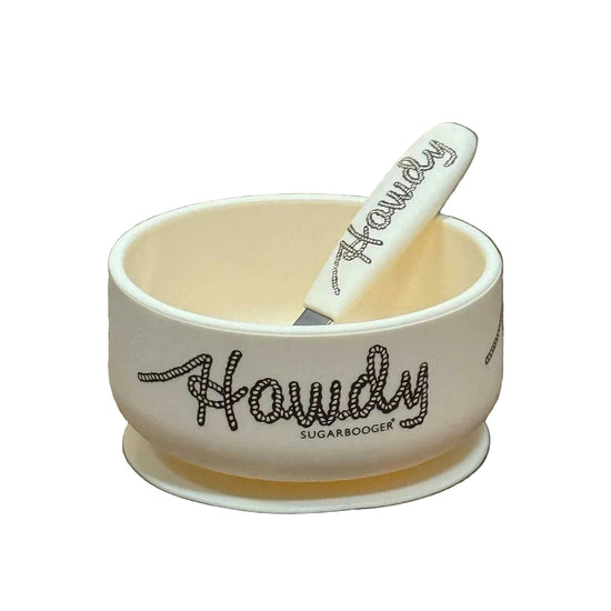 Howdy Silicone Suction Bowl & Spoon Set