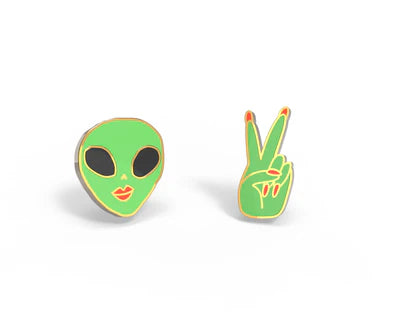 Alien Peace Earrings