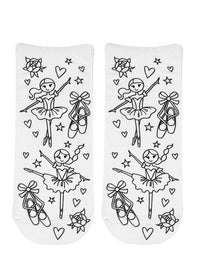Coloring Socks  - Ballerina