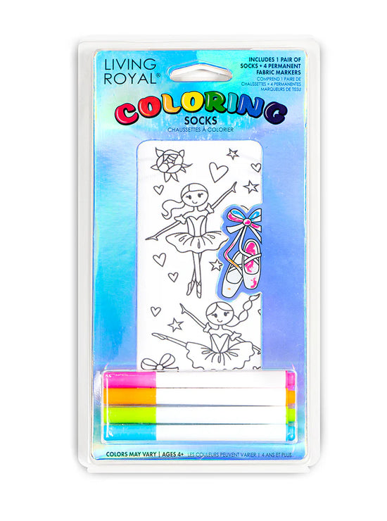 Coloring Socks  - Ballerina