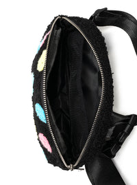 Black Smiley Belt Bag