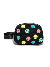 Black Smiley Belt Bag