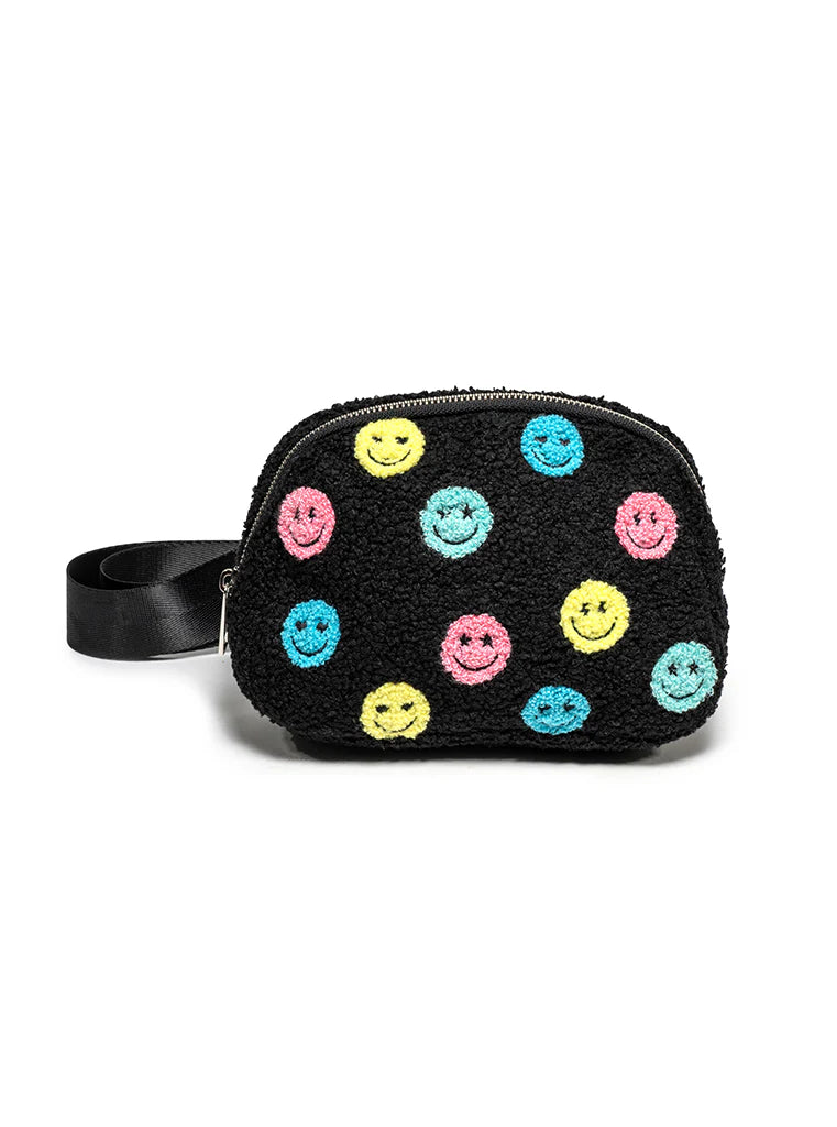 Black Smiley Belt Bag
