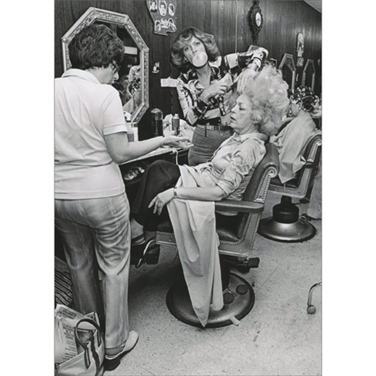 Women At Hair Salon Card