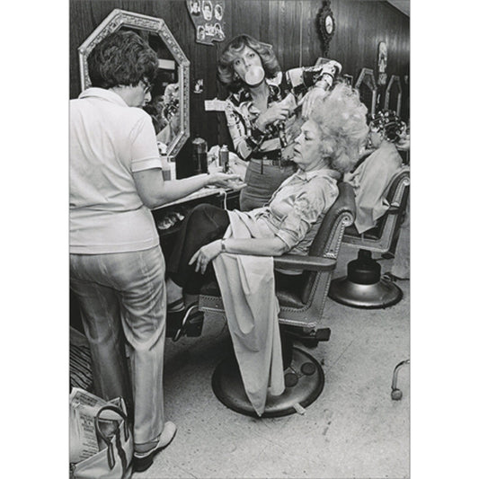 Women At Hair Salon Card