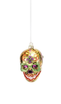 Shiny Sugar Skull Ornament