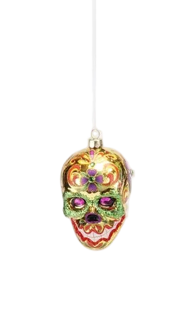 Shiny Sugar Skull Ornament