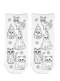Coloring Socks - Cat Days