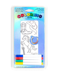 Coloring Socks - Cowboy