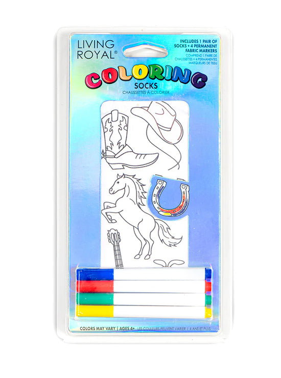 Coloring Socks - Cowboy