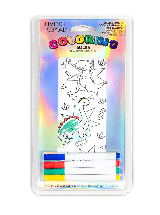 Coloring Socks  - Dino Daze