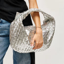Metalic Woven Large Hobo Bag
