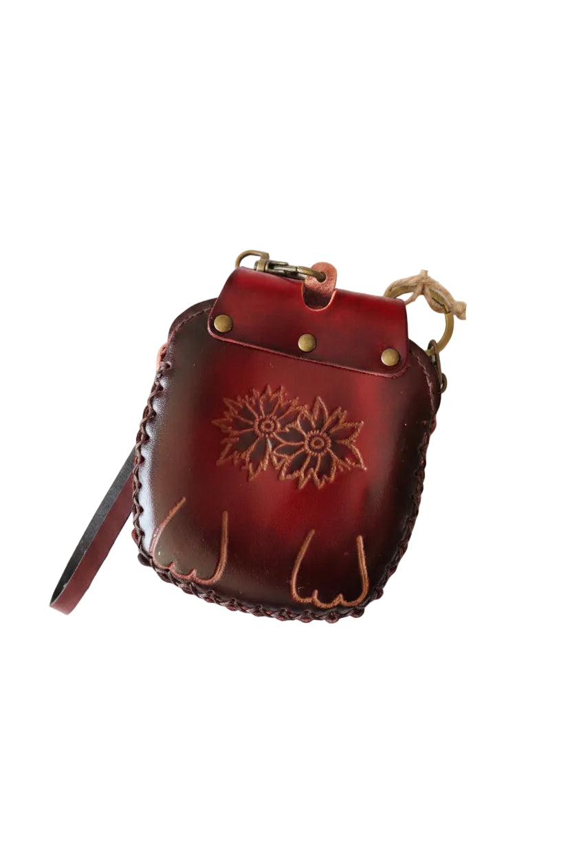 Sugar Dog Wristlet leather coin purse wallet