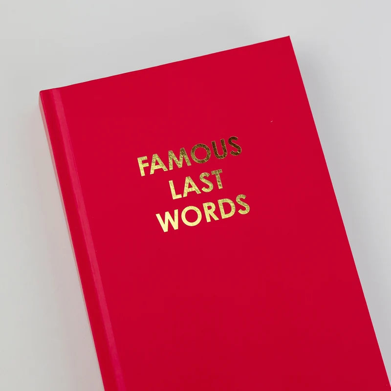 Famous Last Words - Deep Red Hardcover Journal