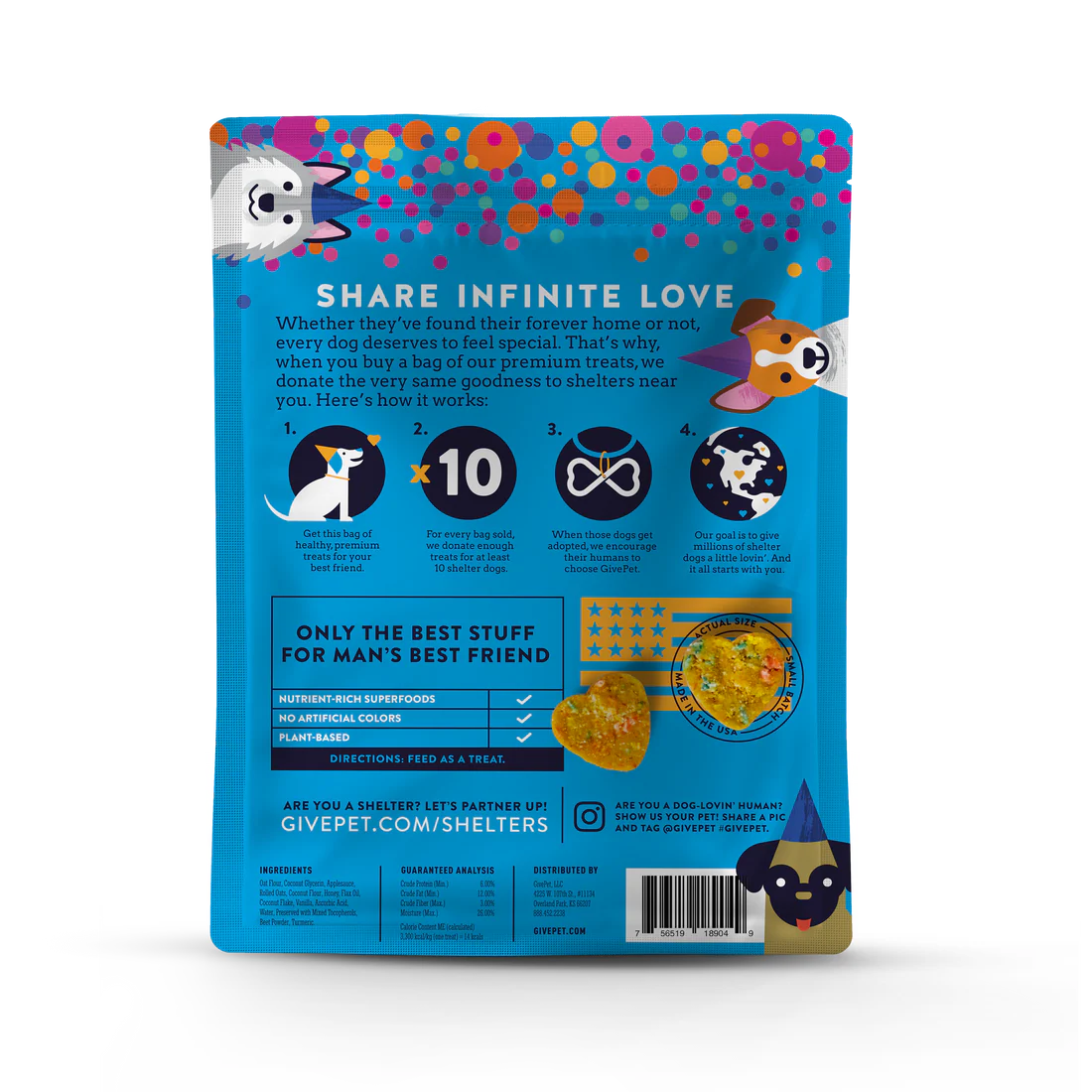 Birthday Bash Off Backed Dog Treats 6oz