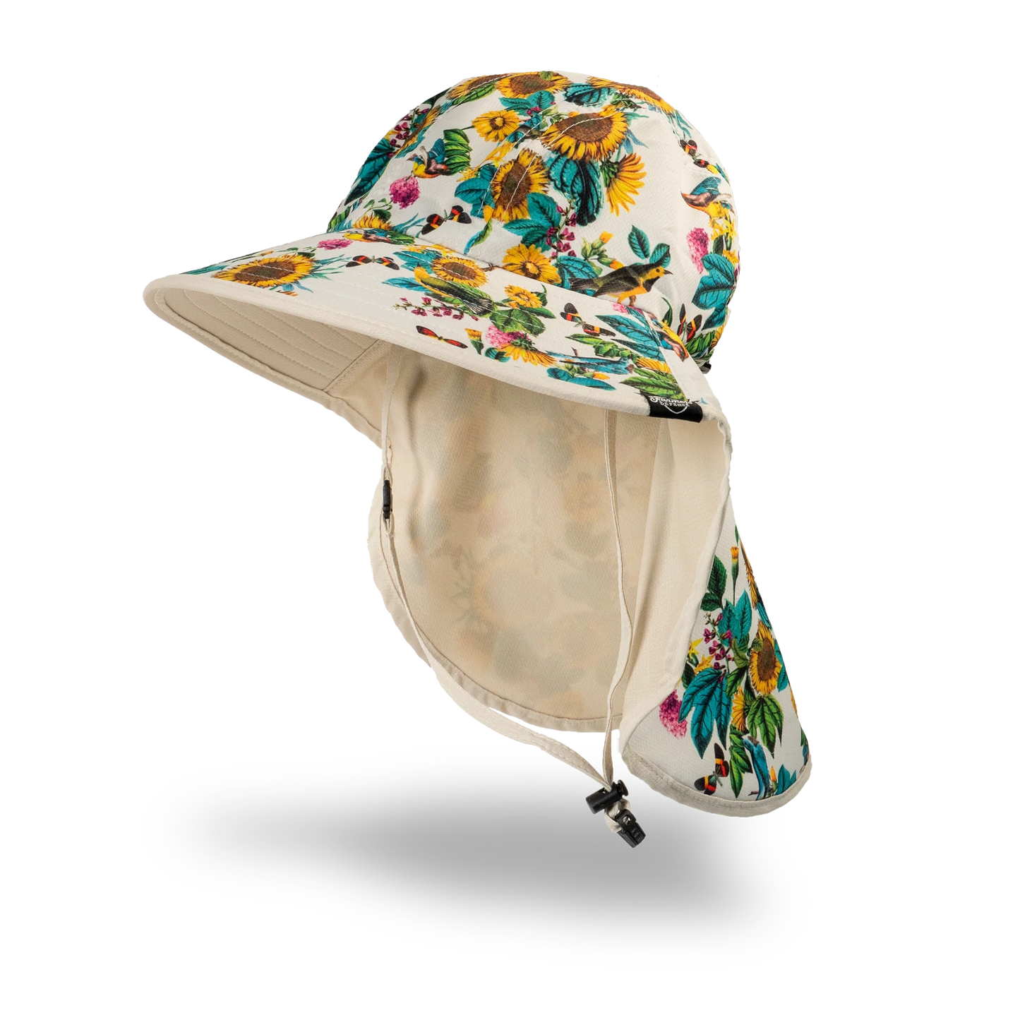 Kid's Back Flap Sun Hat - Garden Flower