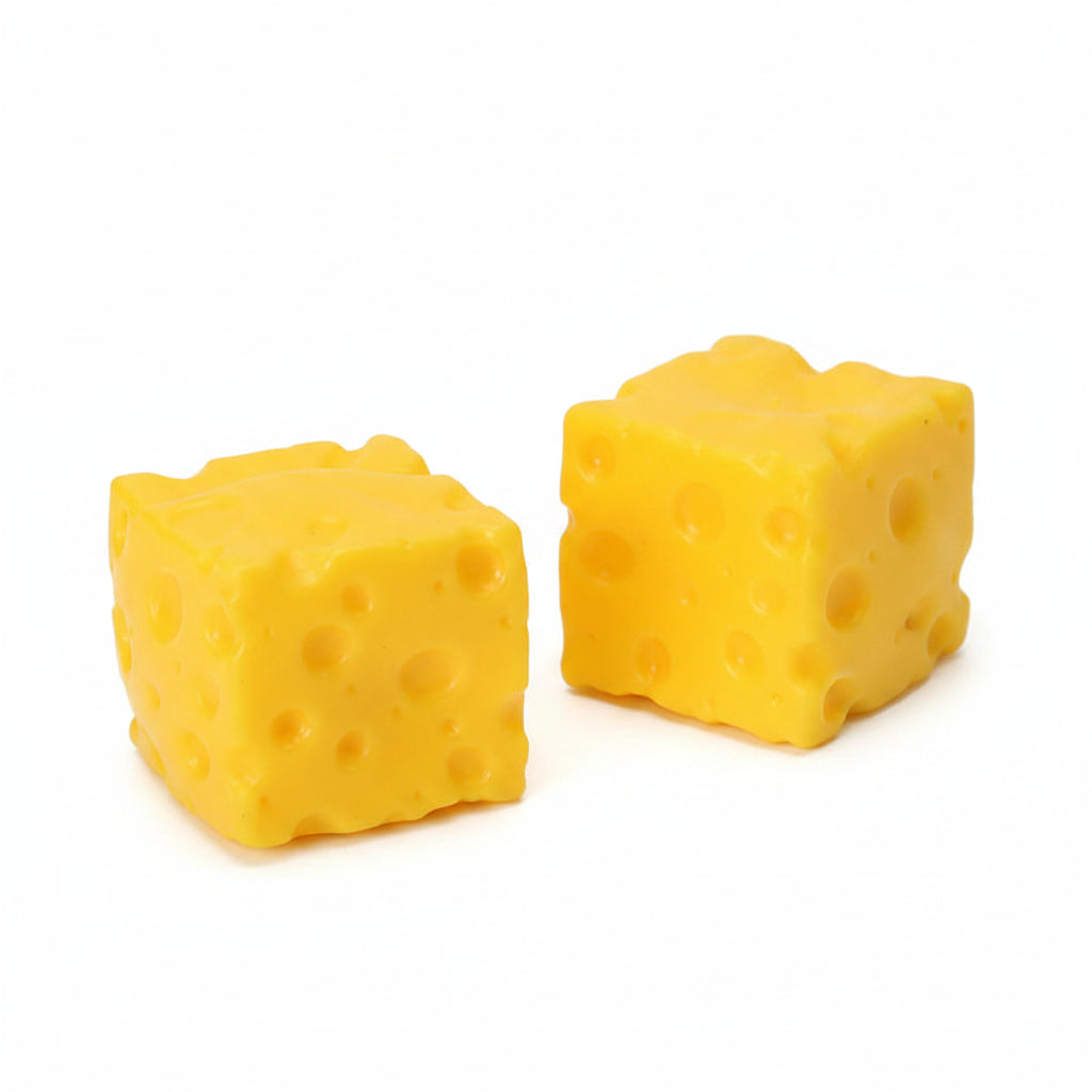 Cheese Cube Fluffy Slime Filled Squishy Toy