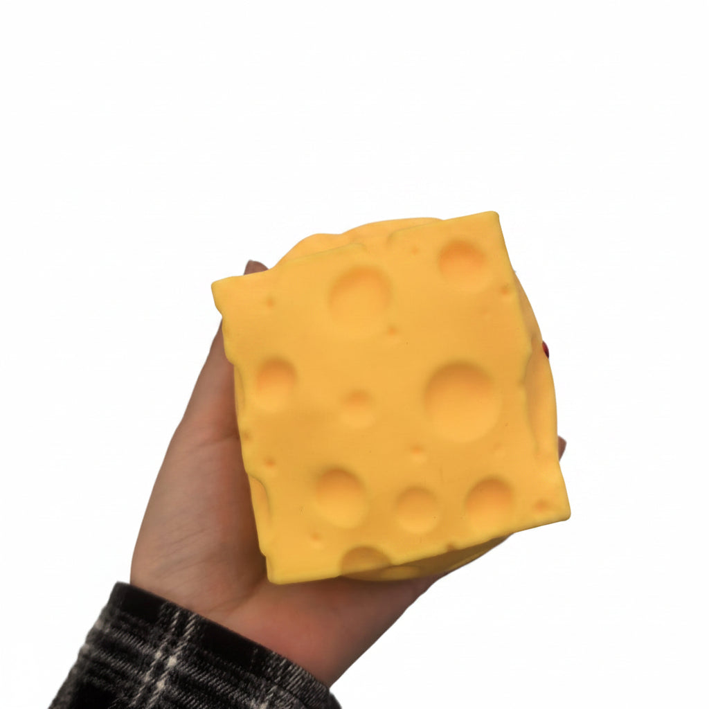 Cheese Cube Fluffy Slime Filled Squishy Toy
