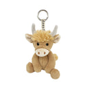 Dun Highland Cow Plushie Keychain