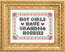 Hot Girls Have Grandma Hobbies Cross-Stitch Kit