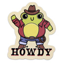 Cowboy Frog Funny Vinyl Sticker