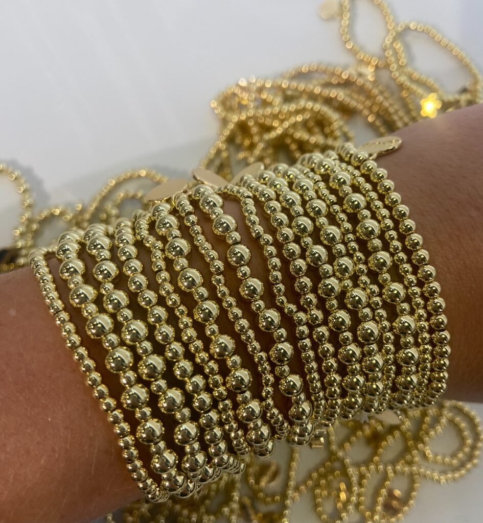Alex Carol Gold Ball Bracelet-3mm