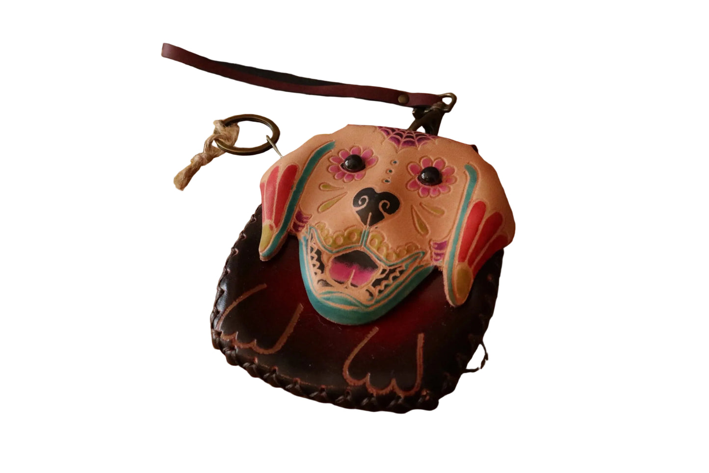 Sugar Dog Wristlet leather coin purse wallet