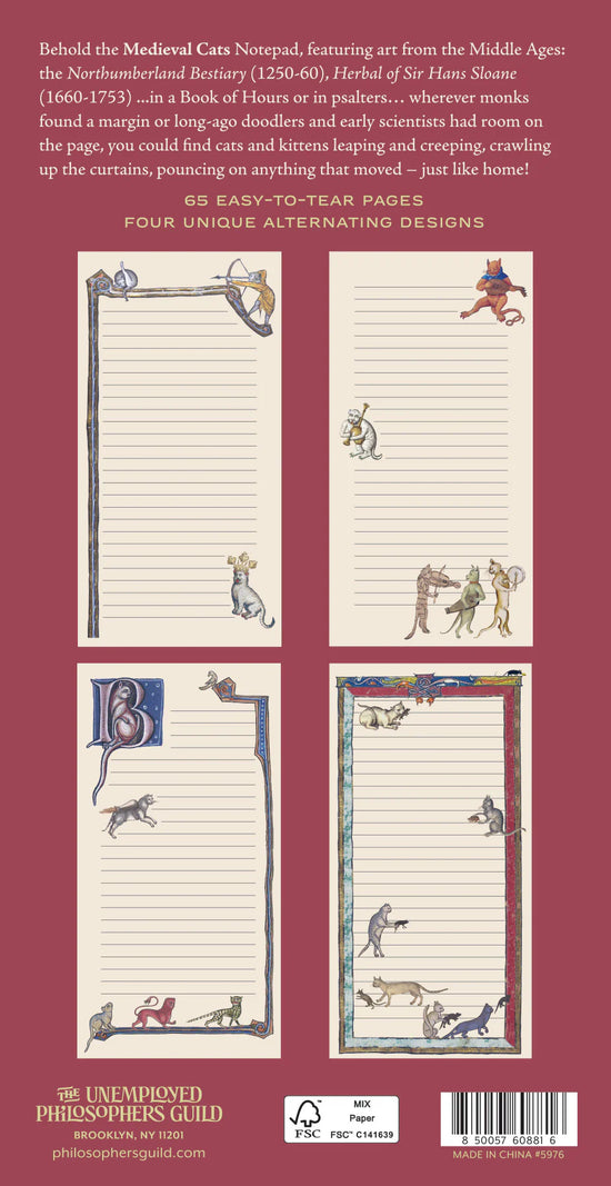 Medieval Cats Notepad