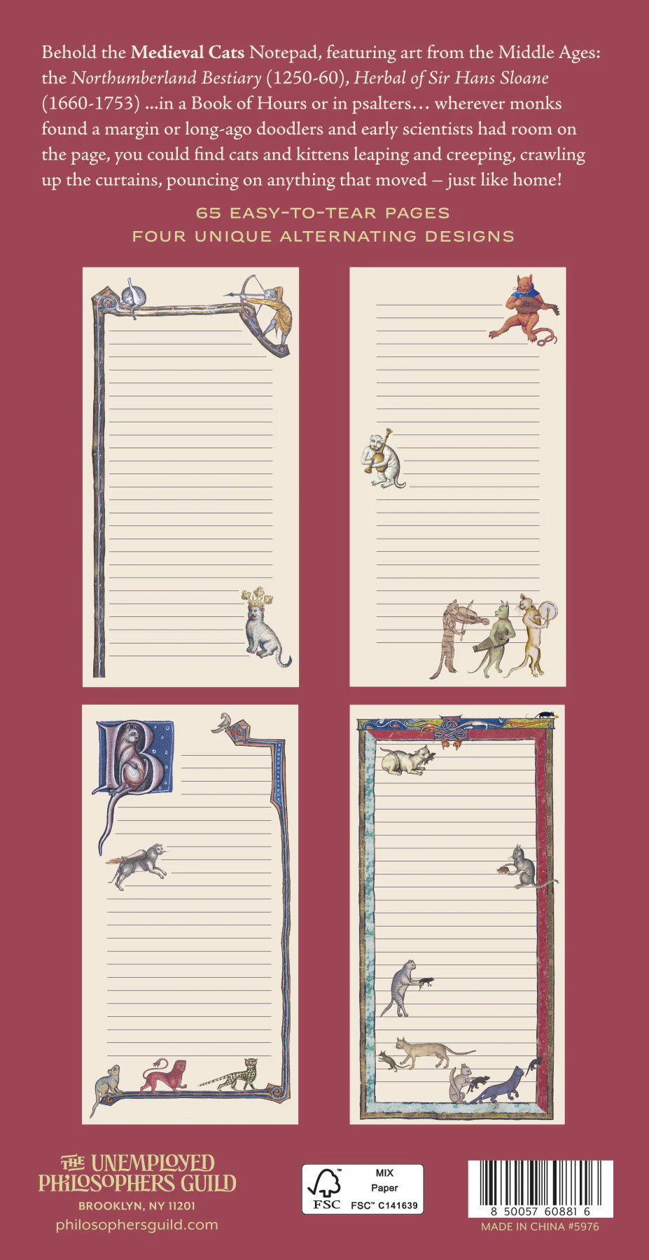 Medieval Cats Notepad