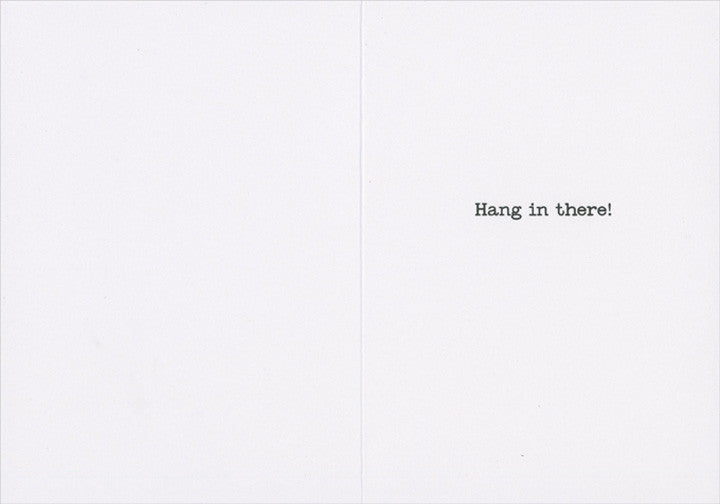 Boy Hanging From Retro Monkey Bars Encouragement Card