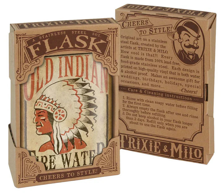 Old Indian Fire Water Flask
