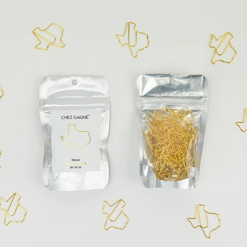 Paper Clip Pack - Texas Shaped Pack of 25