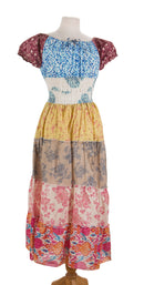 Patch Work Peasant Sleeve Festival Dress