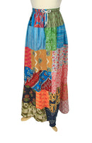 Long Cotton Patchwork Skirt