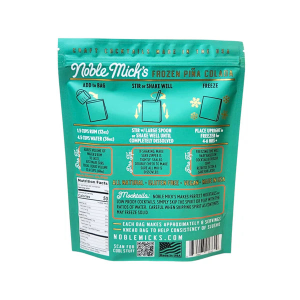 Noble Mick's Frozen Pina Colada Cocktail Mix