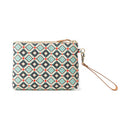 Peace & Serenity Blossoms Clutch Bag In Ivory and Black