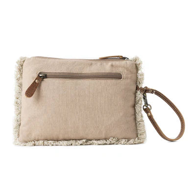 Meadow Lace Embraided Pouch in Ivory Bloom