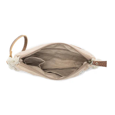 Meadow Lace Embraided Pouch in Ivory Bloom