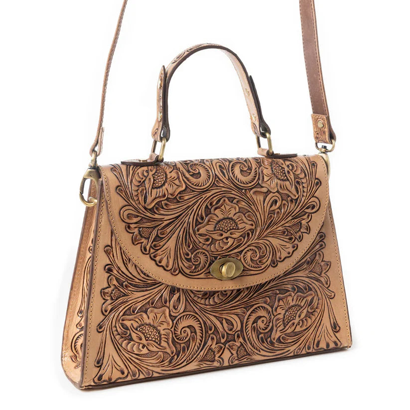 Savannah Scroll Handtooled Leather Bag