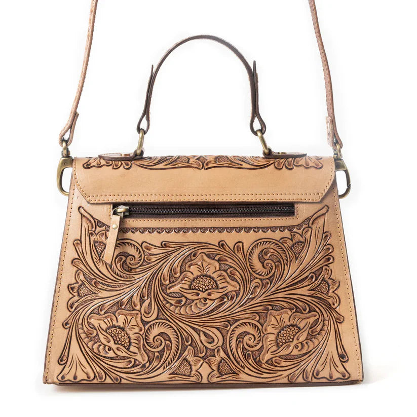 Savannah Scroll Handtooled Leather Bag