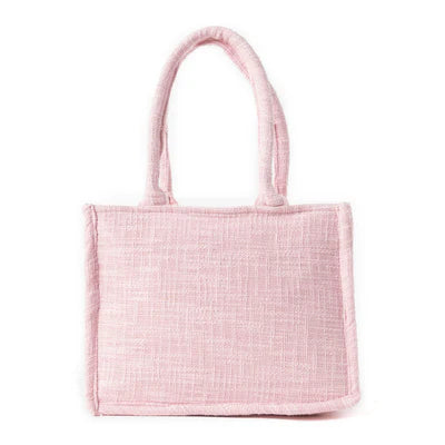 Gypsy Lace Canvas Bag in Light Pink