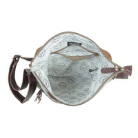 Turquoise Floral Hair-On Cowhide Handbag